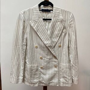 Polo Ralph Lauren Cream Pinstripe Blazer